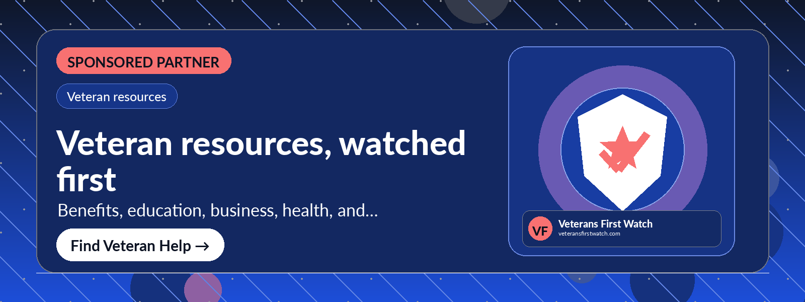 Veteran resources, watched first