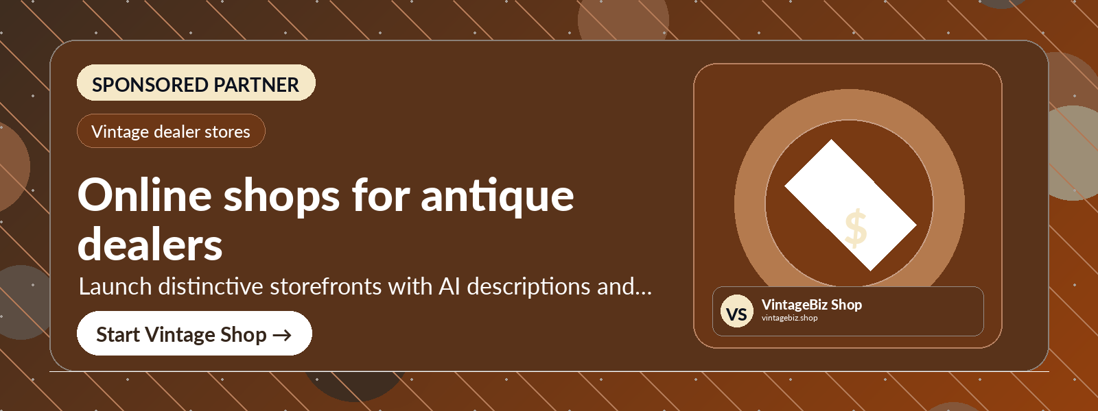 Online shops for antique dealers